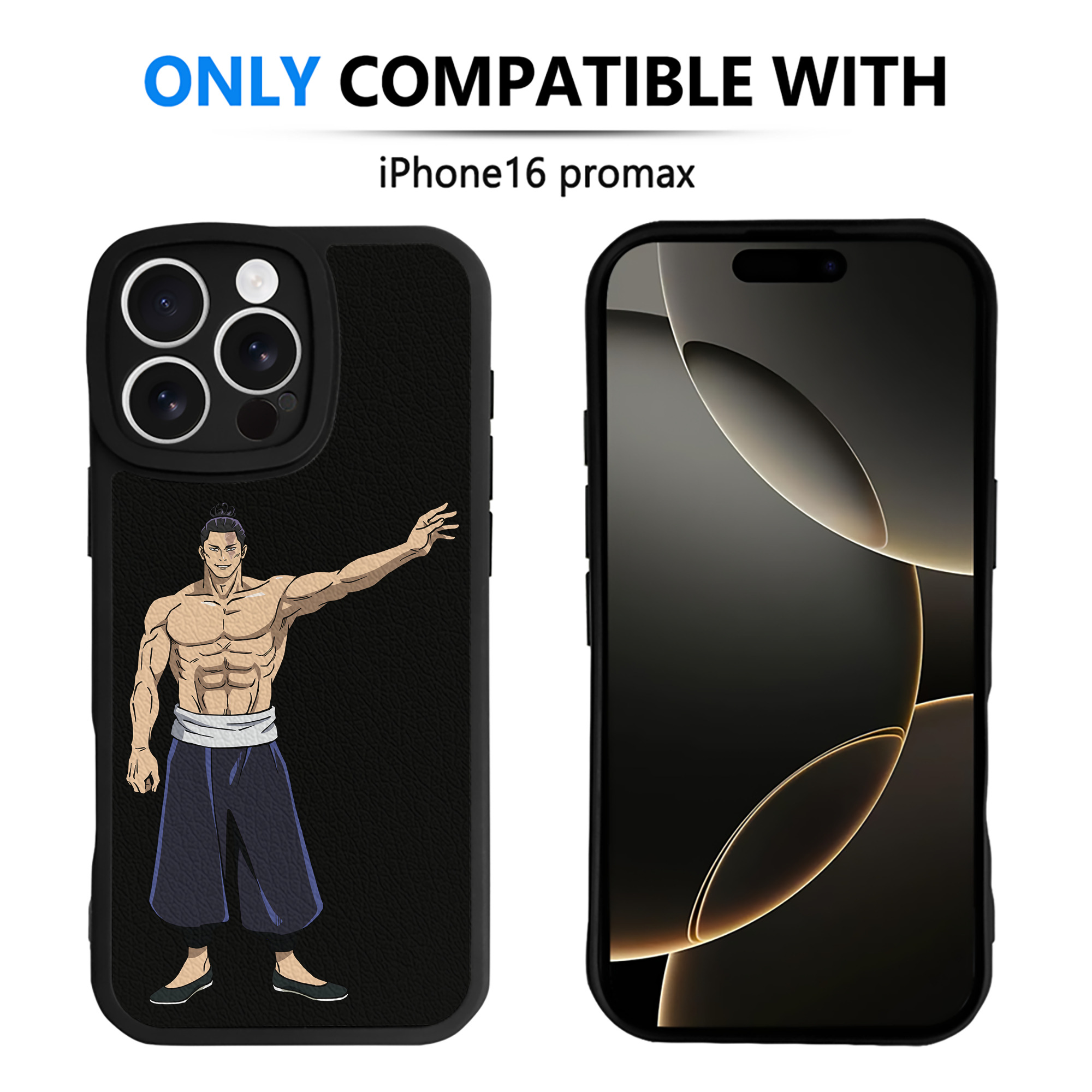 （画像用） 呪術廻戦 Jujutsu Kaisen 【iPhone 16シリーズ対応】シリコンスマホケース（レザー調） 材質：シリコン